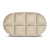 Ditte serveringsfat stor 20x36 cm, Beige-vinröd
