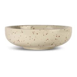 Ditte serveringsskål, Beige-vinröd