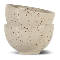 Ditte skål 2-pack, Beige-vinröd