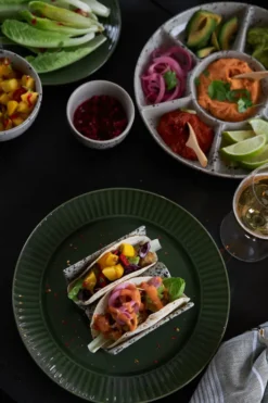 Ditte tacoställ 2-pack, Grå-svart