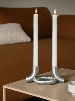 Doodle ljusstake, Matt rostfritt stål
