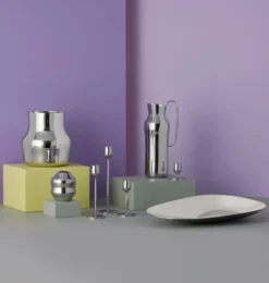 Dorotea ljusstake 23,5 cm, Blankt stål