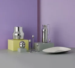Dorotea ljusstake 18 cm, Blankt stål