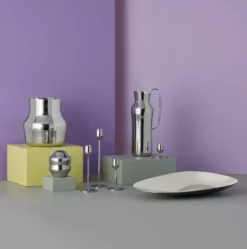 Dorotea ljusstake 12 cm, Blankt stål