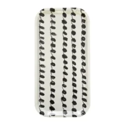 Dot bricka 22x43 cm, Black-white