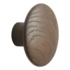 Dots wood krok dark stained brown, Ø9 cm