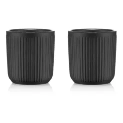 Douro dubbelväggig mugg 10 cl 2-pack, Svart
