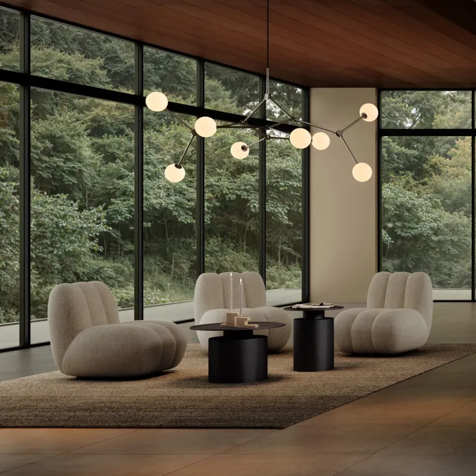Drop Chandelier Bulp takkrona grande, Grey