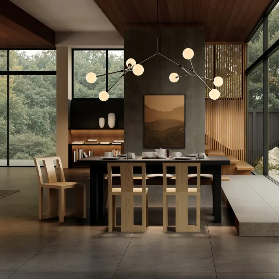 Drop Chandelier Bulp takkrona grande, Grey
