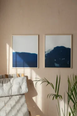 Dyeforindigo ocean 1 poster 40x50 cm, Blå-vit