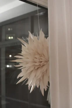 Eldig julstjärna Ø70 cm, Vit
