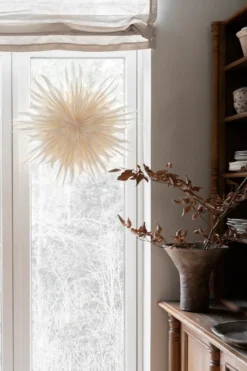 Eldig julstjärna Ø70 cm, Vit