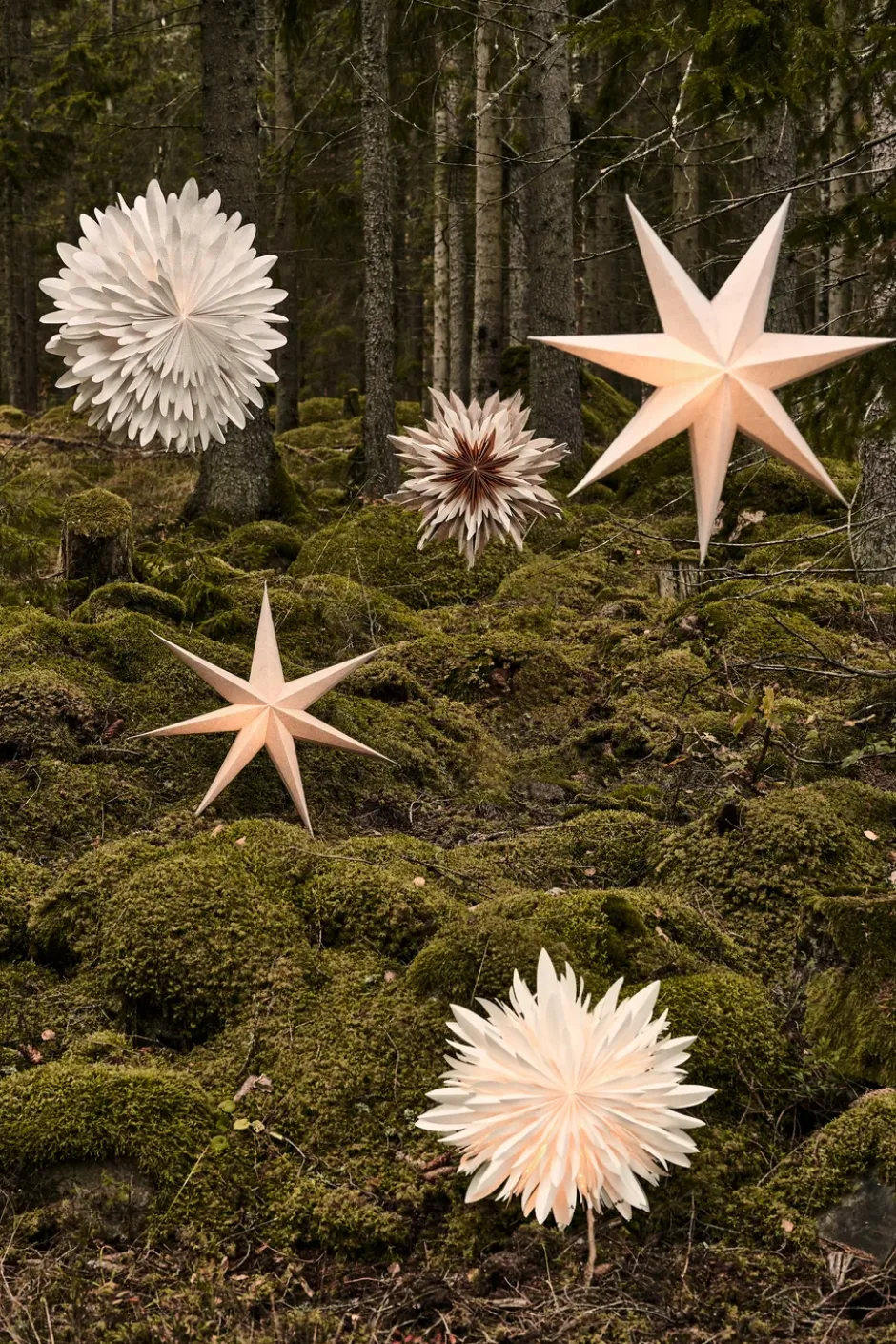 Eldig julstjärna Ø52 cm, vit