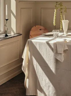 Elin bordsduk, 160x300 cm, Off white