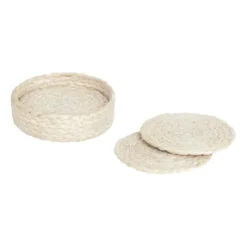 Elin glasunderlägg Ø10,5 cm 6-pack, Vit