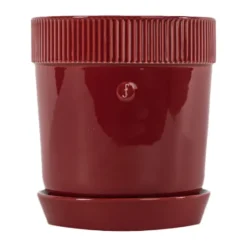 Elise kruka M Ø17 cm, Vinröd
