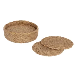 Ella glasunderlägg Ø10,5 cm 6-pack, Natural
