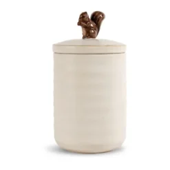 Ellen ekorreburk med lock Ø10 cm, Off white