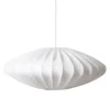 Ellipse lampskärm 65 cm bomull, Vit