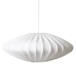 Ellipse lampskärm 65 cm bomull, Vit