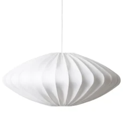 Ellipse lampskärm 80 cm bomull, Vit