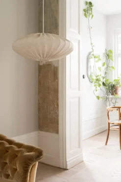 Ellipse lampskärm 65 cm linne, Natural