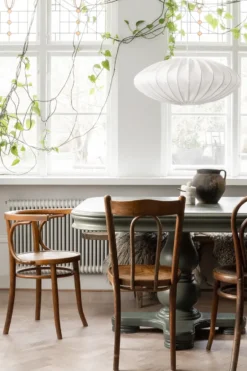 Ellipse lampskärm 65 cm linne, Vit