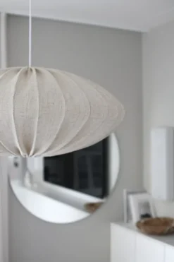 Ellipse lampskärm linne 80 cm, Natur