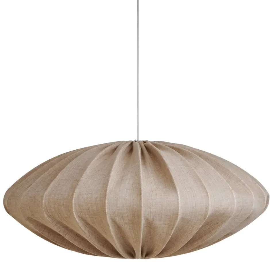 Ellipse lampskärm linne 80 cm, Sand