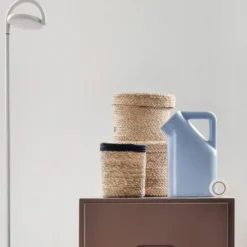 Emil förvaringskorg 3-pack small, Natur-svart
