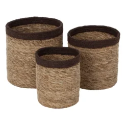 Emil förvaringskorg 3-pack small, Natur-brun