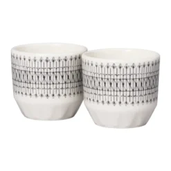 Emilia äggkopp 4 cl 2-pack, Svart-vit