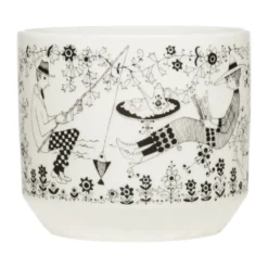 Emilia kruka Ø14 cm, Svart-vit