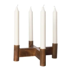 Ernst adventsljusstake Ø22x8 cm, Mörkbrun