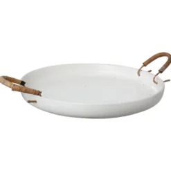 Ernst bricka med handtag vit, Ø35 cm