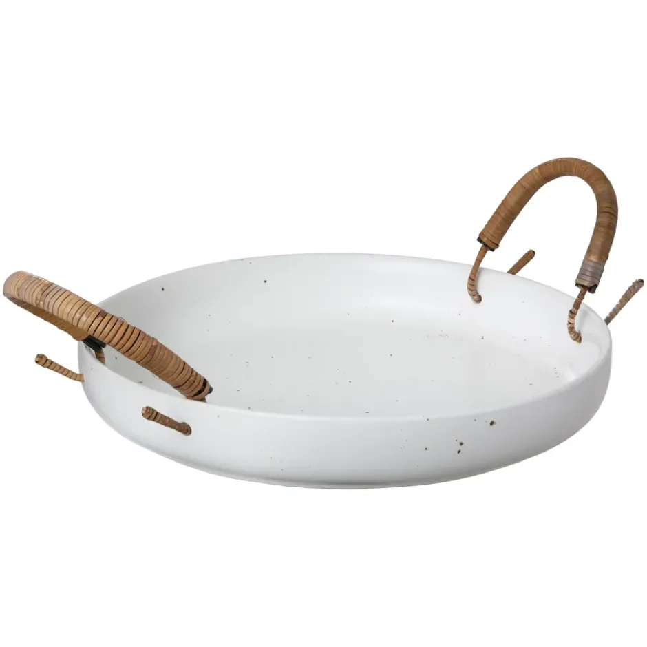 Ernst bricka med handtag vit, Ø25 cm