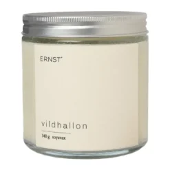Ernst doftljus i glas med lock Ø9 cm, Vildhallon