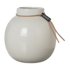 Ernst glaserad vas vit, Ø22 cm