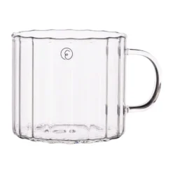Ernst glasmugg räfflad Ø8 cm, Klar