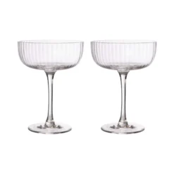 Ernst glas på fot 2-pack, Klar