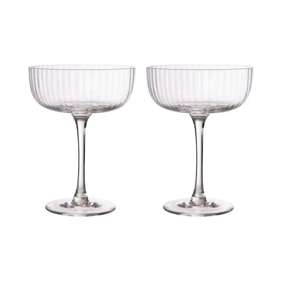 Ernst glas på fot 2-pack, Klar
