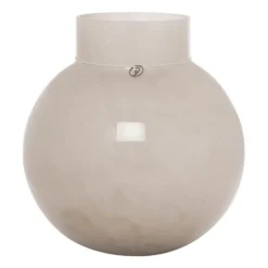 Ernst glasvas rund beige, H25 cm Ø24 cm