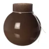 Ernst glasvas rund brun, H22 cm Ø21 cm