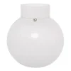 Ernst glasvas rund vit, H25 cm Ø24 cm