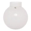 Ernst glasvas rund vit, H22 cm Ø21 cm