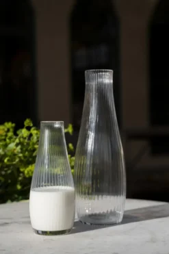 Ernst karaff räfflat glas, Klar, Ø8x19 cm