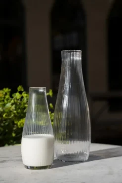 Ernst karaff räfflat glas, Klar, Ø10x28 cm