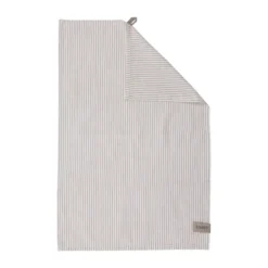 Ernst kökshandduk smalrandig 47x70 cm, Beige-vit rand