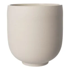 Ernst kruka på fot naturvit, H28 cm Ø26 cm