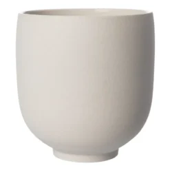 Ernst kruka på fot naturvit, H21 cm Ø20 cm